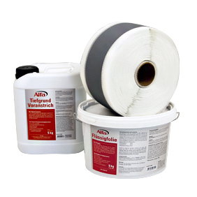 Abdichtung Wand/Boden mit Flüssigfolie