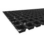 Hoch wasserspeichernde, perforierte Noppenbahn-Platte