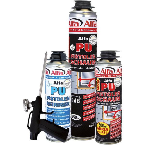 617 Alfa PROFI-Set (PU-Schaum, Pistole, Reiniger)